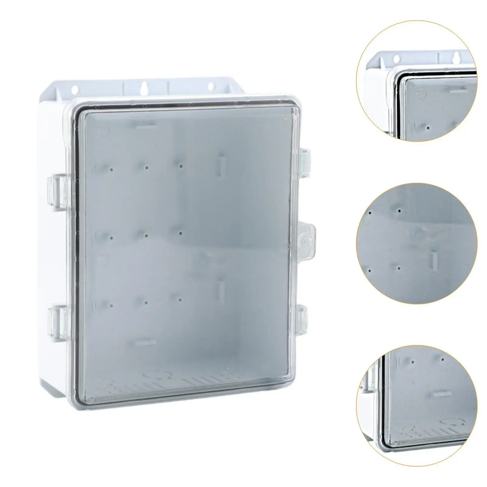 Waterproof Junction Box IP68 Electrical Enclosure Distribution Case with Clear Lid Dustproof Screw Mount for Outdoor Electric