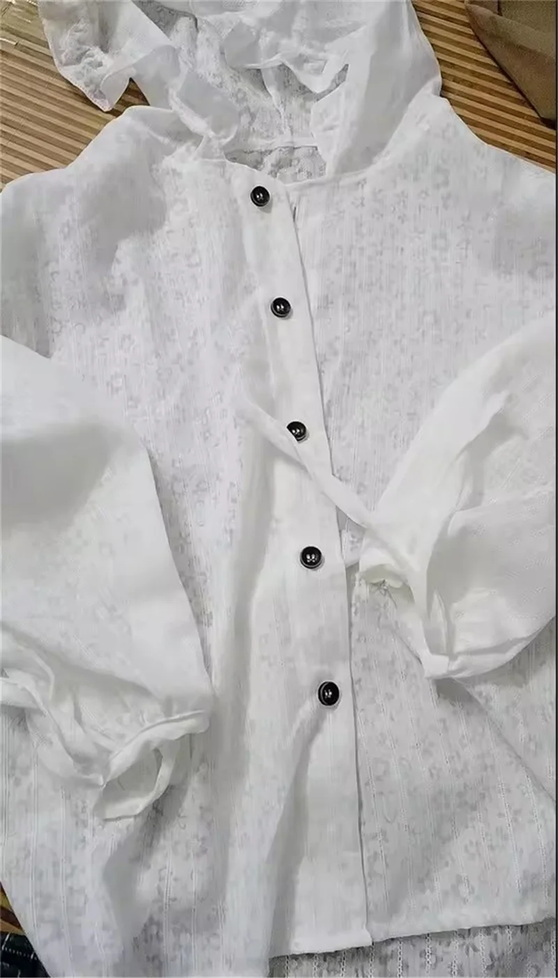 Girls Lace Sunscreen Coats Summer New Children Clothes  Breathable Thin Hooded Outerwear Kids Air Conditioner Shirt 3-10 Years image 6