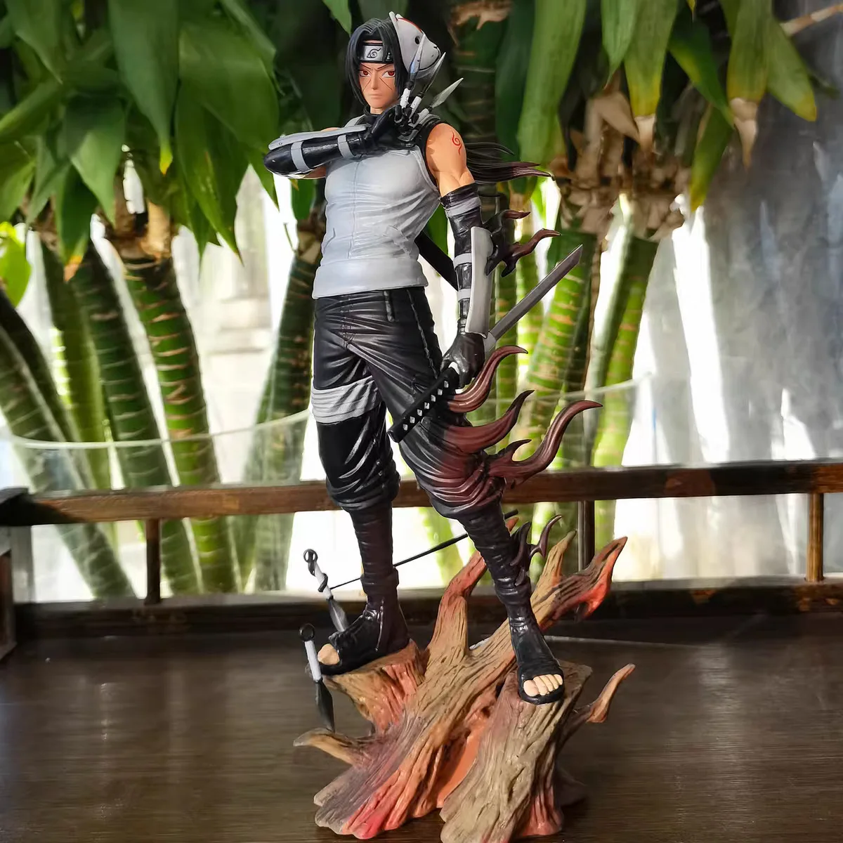 Figura de Acción de PVC de 23.5cm/9in del Anime NARUTO, Uchiha Itachi, Modelo de Colección, Adorno de Escritorio, Regalos para Días Festivos, Marca Bandai