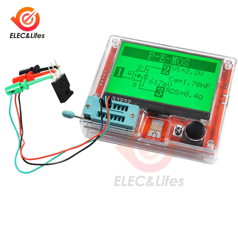 LCR-T10H Multifunctional Transistor Tester With Large Screen Graphic Display And 3.7V Lithium Battery For Diode Triode Capacitor