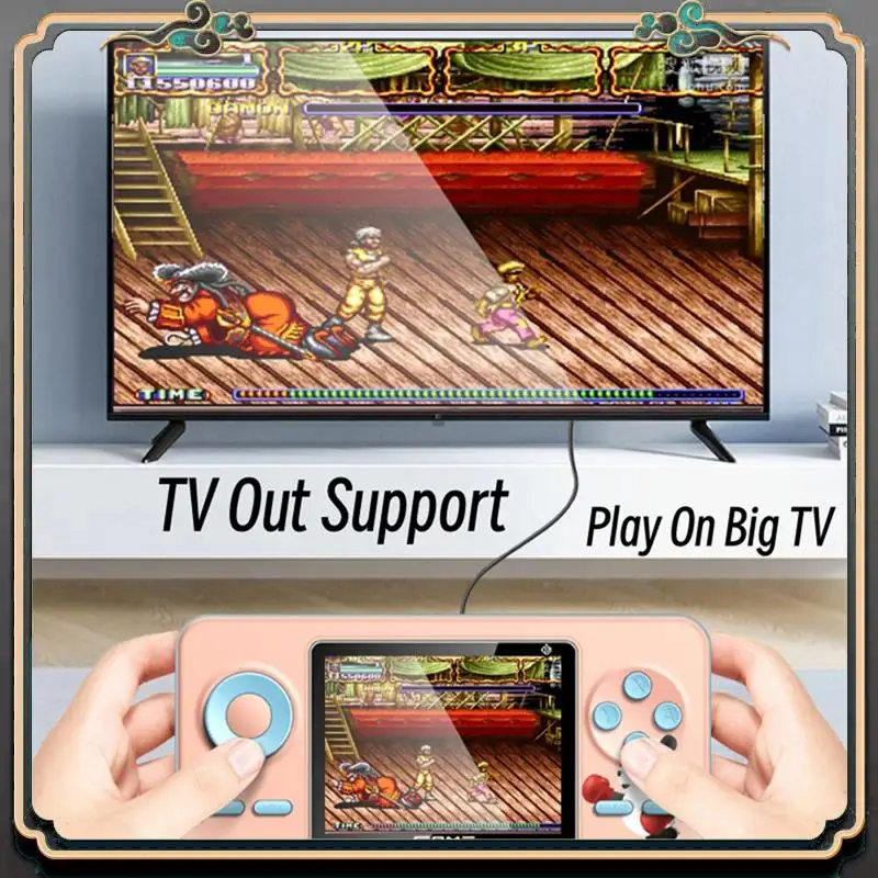 

ASMA-Mini Portable Game Console Retro Classic Handheld Game Player 8 Bit With 520 Free Games Kids Gift-Green Durable Easy To Use