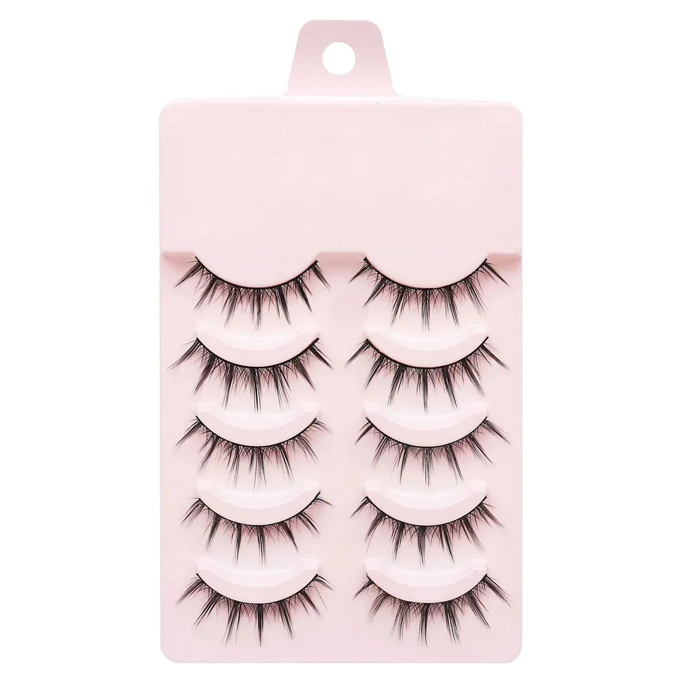 5Pairs/Box Little Devil False Eyelashes 3D Faux Mink Hair Eye Lashes Cross Long Thick Handmade Lash Extension Eye Makeup Tools