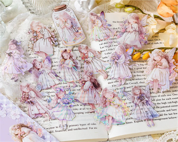 30 Stück/Set Märchenfiguren-Aufkleber, bezaubernde, lebendige Sticker, Dekoration für Notizbücher, Kinder-Bastelbücher, tägliche Notizen – Detail 13