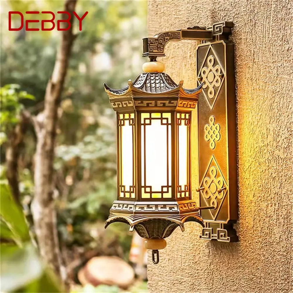 DEBBY Outdoor Wall Lamps Bronze Lighting LED Sconces Classical Waterproof Retro for Home Balcony Decoration