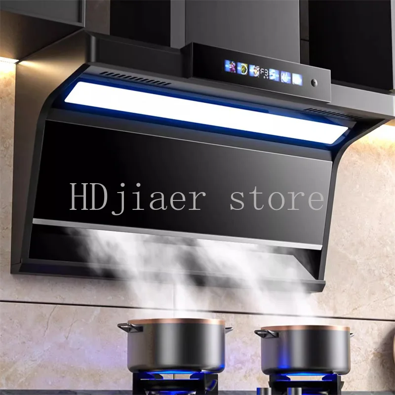 Kitchen Range Hood Large Suction Range Hoods Top Side Double Suction Cooker Hood Wall-mounted Smart Cleaning Smoke Exhaust Hood