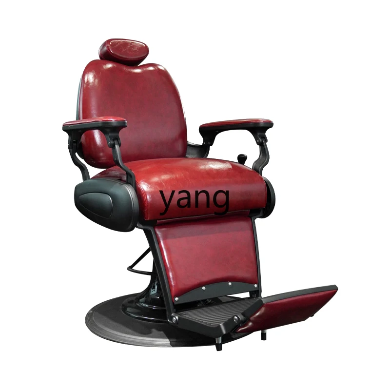 CX Men's Oil Head Chair Vintage Hair Cutting and Shaving Beauty Chair Can Be Put down Old-Fashioned