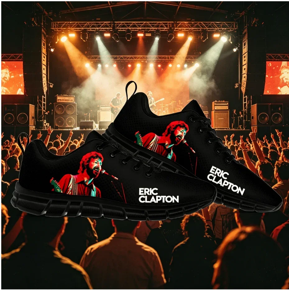 Eric Clapton Portrait Low Top Shoes Custom Full Print Non Slip Wear Resistant Unisex Casual Sneakers