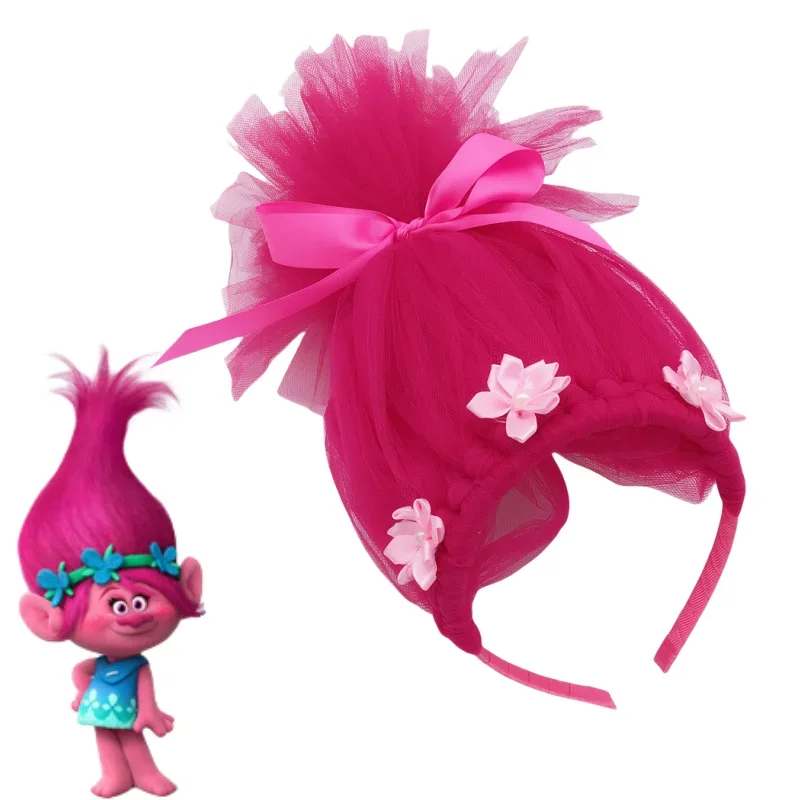 Trolls Poppy Princess Party Performance Hair Accessories Personalized Children\'s Hairbands Halloween Cosplay Props Headgear Gift