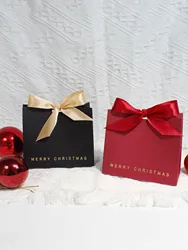 Christmas exquisite design candy box, holiday dinner, ribbon, 11.5x4.5x10cm box candy, cookies, chocolate can be packed