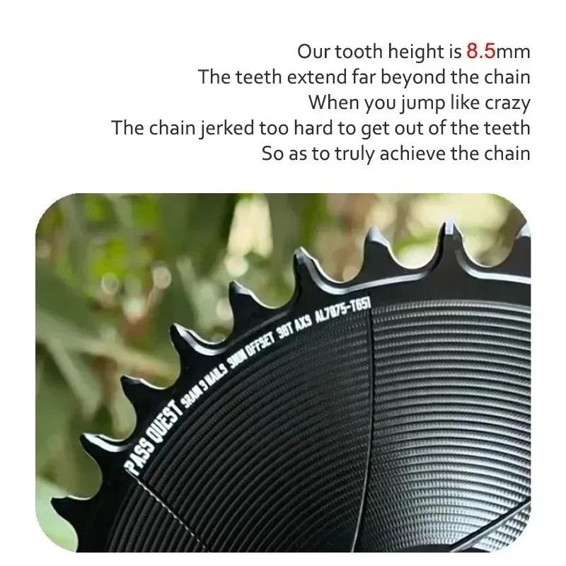 مباشرة جبل سلسلة ضيقة واسعة تاج 3 مللي متر إزاحة ل Sram Xx1 Xx Sl Nx X01 النسر الفضة الجبهة سلسلة واحدة حلقة