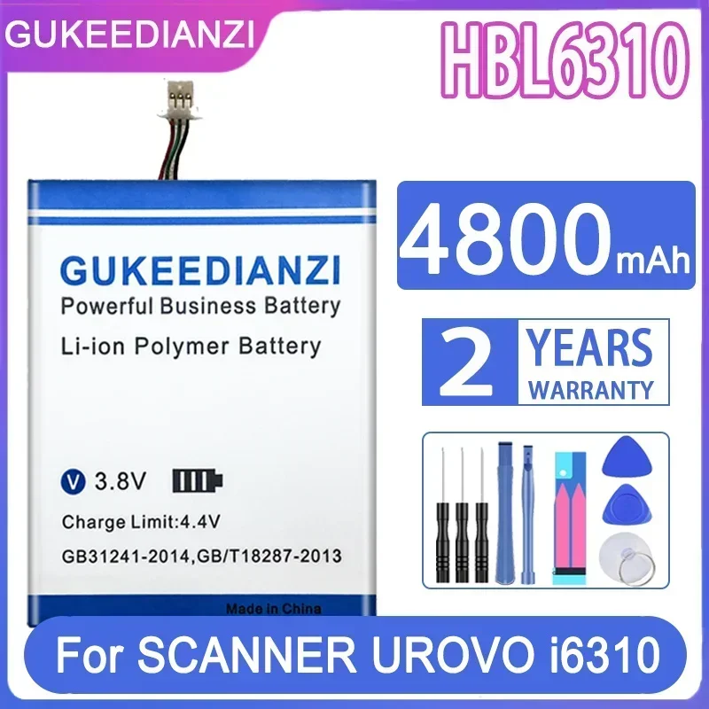 High Capacity GUKEEDIANZI Battery HBL6310 HBL9000S HBL6300 HBL3000 HBL6000 for Urovo PDA i6080 cBK2800 DBK2800 I6200 i3000