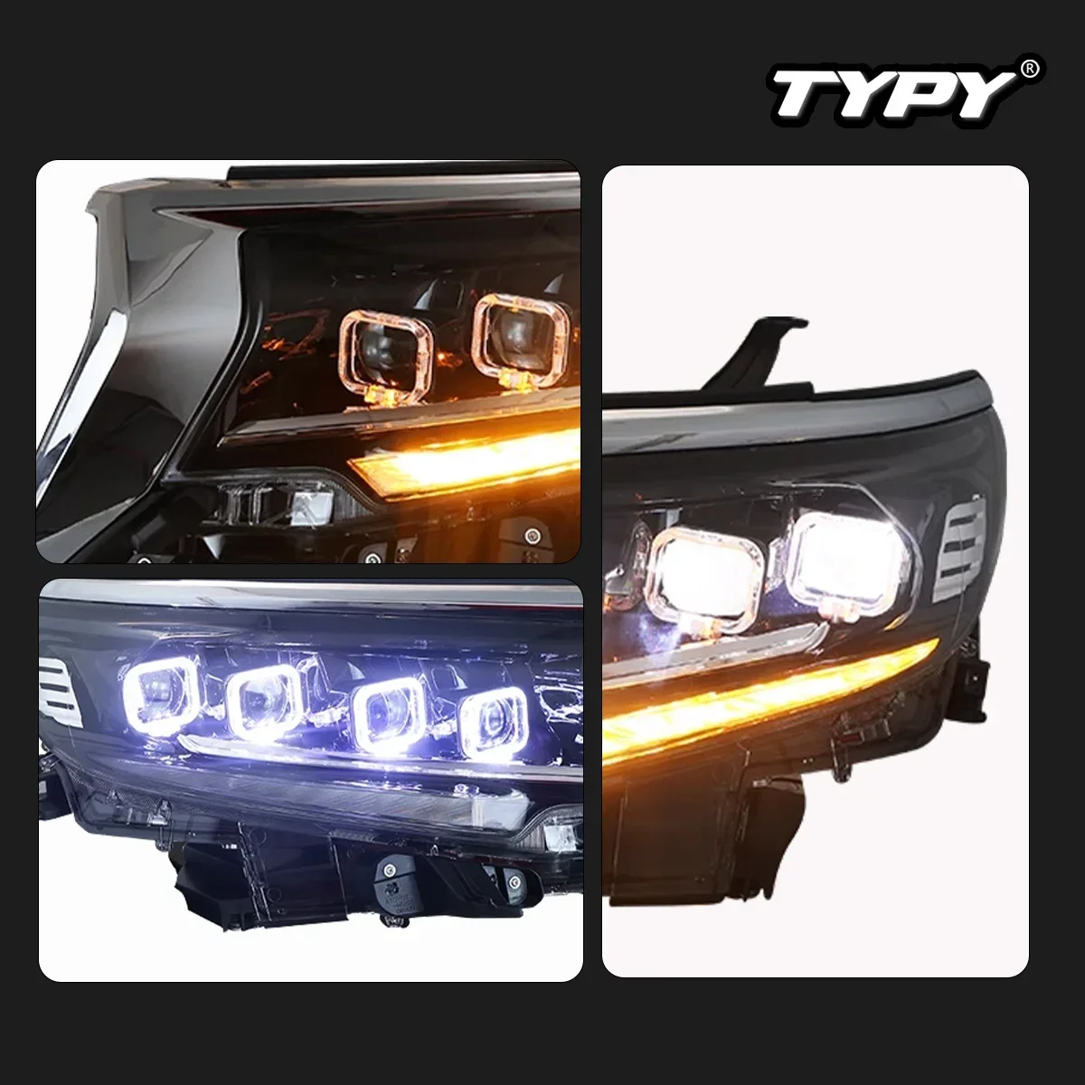 

TYPY Car Lights For Toyota Prado Headlight LED Projetor head Lamp Daytime Running Light Automotive Accessories 2018-2020