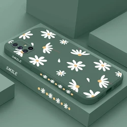 A51 White Sunflower Silicone Phone Case For Samsung Galaxy A51 Shatterproof Camera Protection Galaxy A51 4G Thin Soft Back Cover