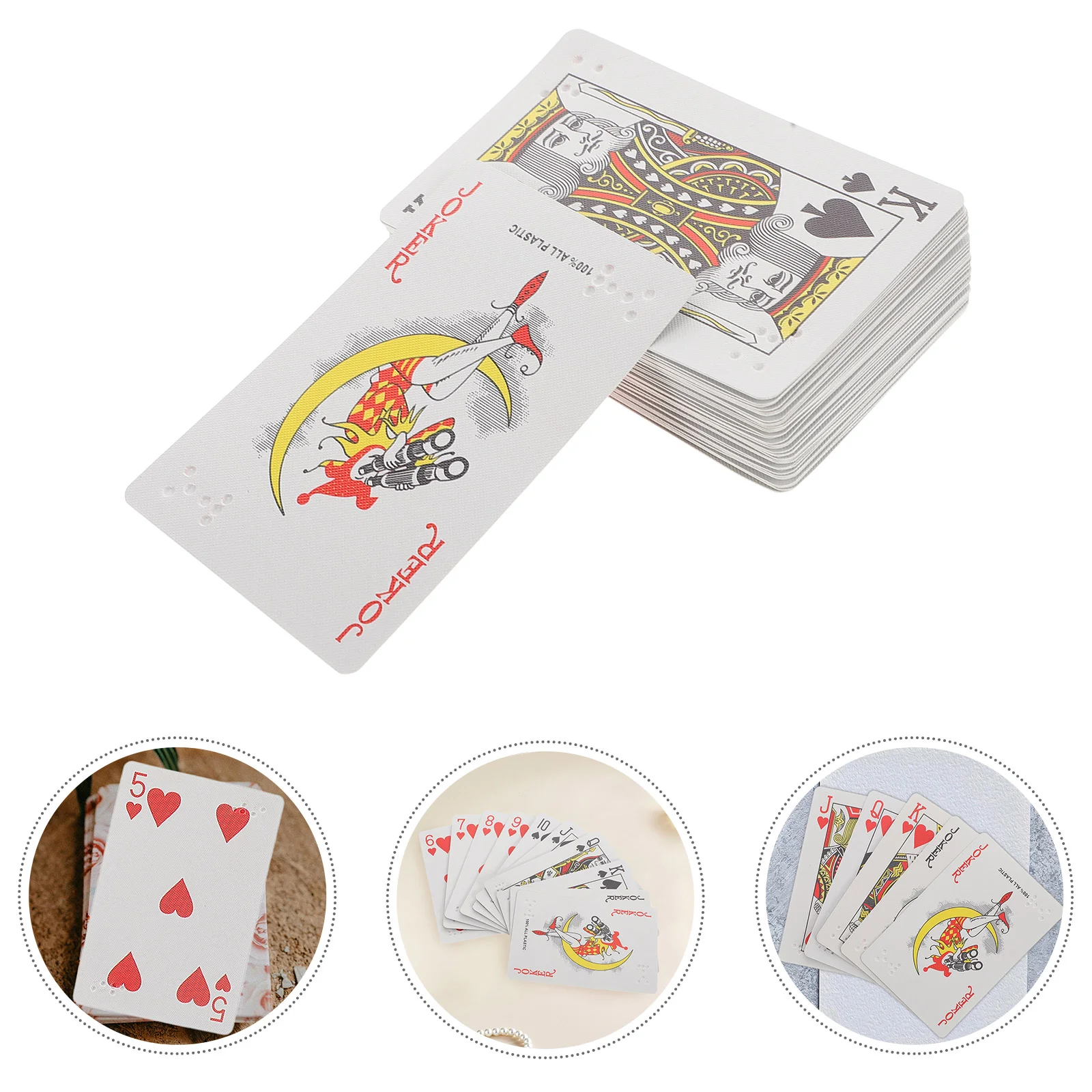 

Braille Playing Cards Oversized Tactile Large-print Games Learning for Teaching 9