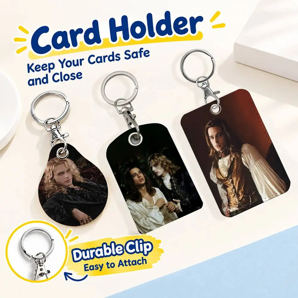 FOR Interview With The Vampire IWTV Card Holder Keychain Key Ring Door Lock Access Protective Case For Security Gift