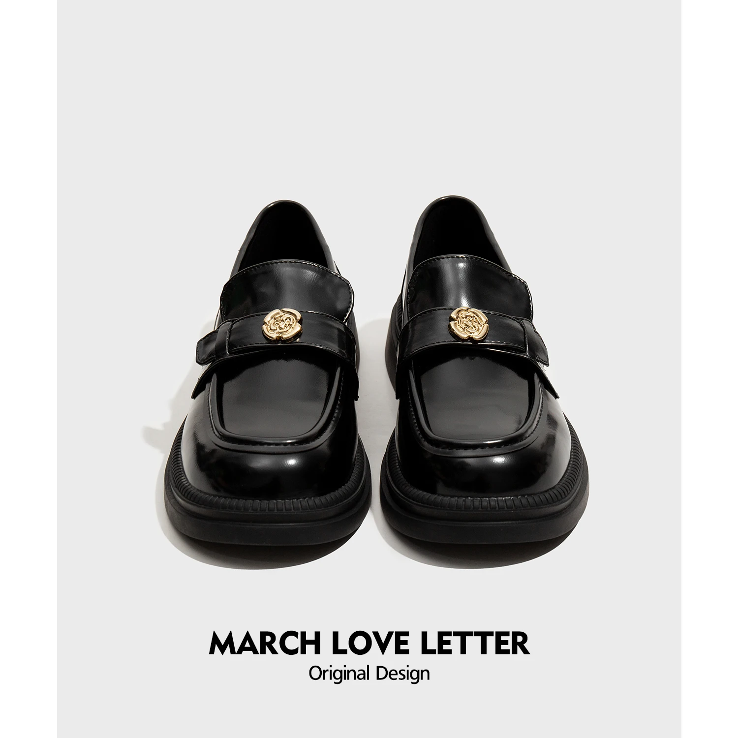 

Повседневные лоферы без шнуровки для колледжа, женские лоферы без шнуровки Faion Single oes, легкая одежда, металлический элемент, круглый носок, средний каблук