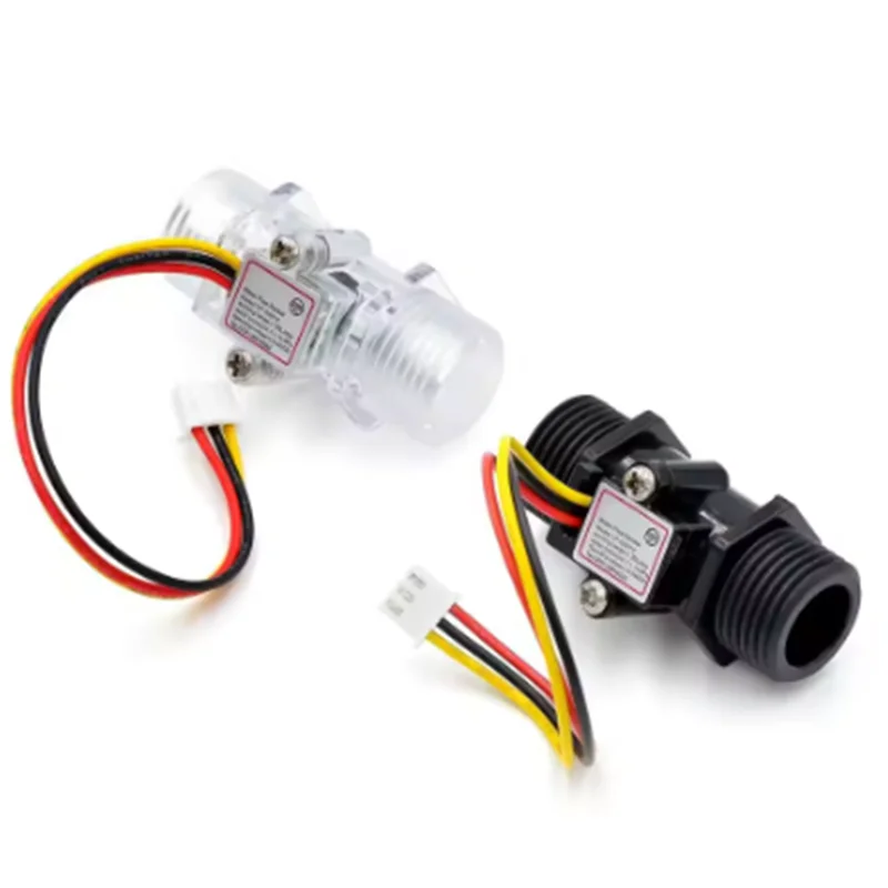 Transparent black flowmeter YF-201C water flow sensor turbine flowmeter 4-point flow sensor
