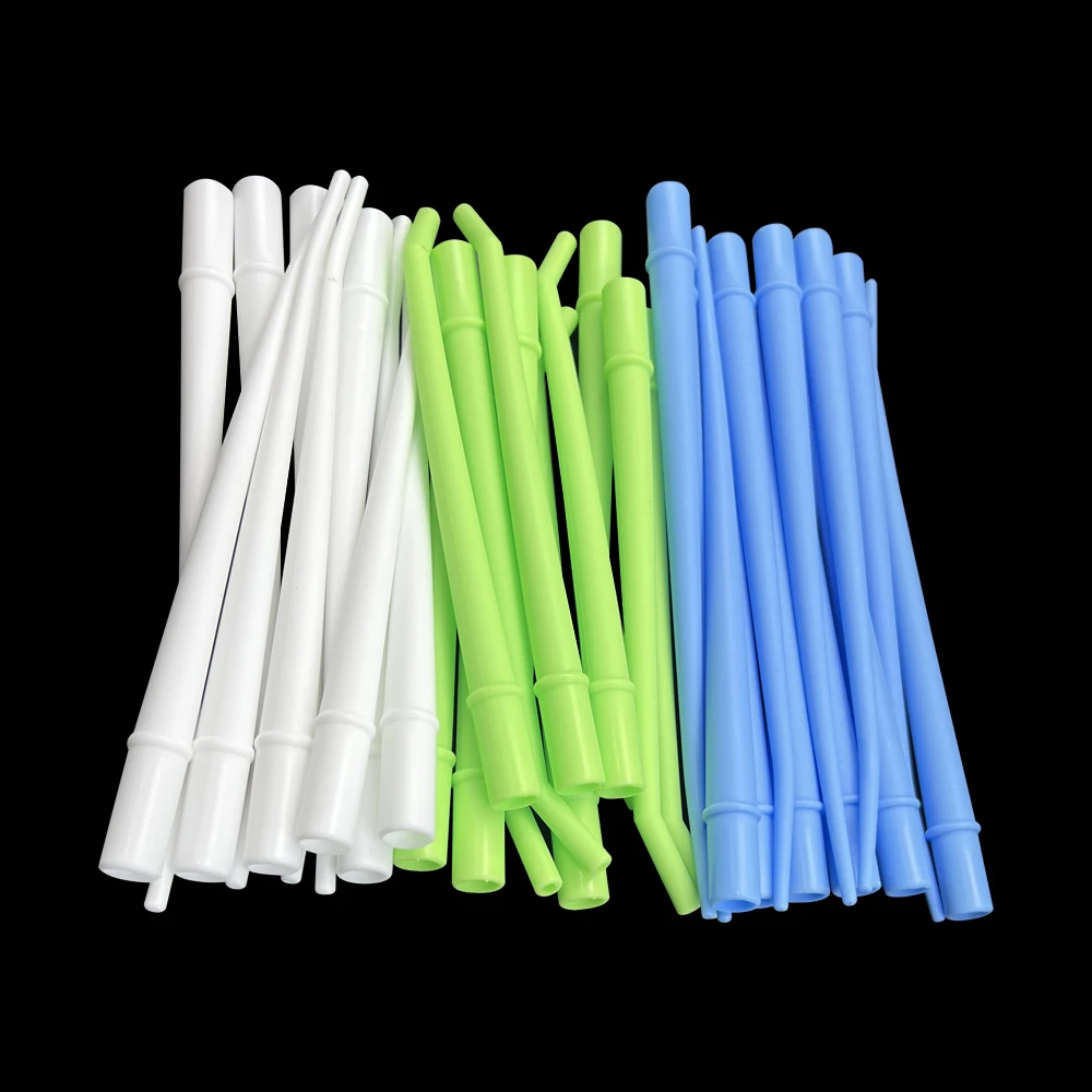 25Pcs/Pack Plastic Dental Disposable Tube Elbow Saliva Ejector Suction Tube Dental Surgical Aspirator Dentistry Lab Tools