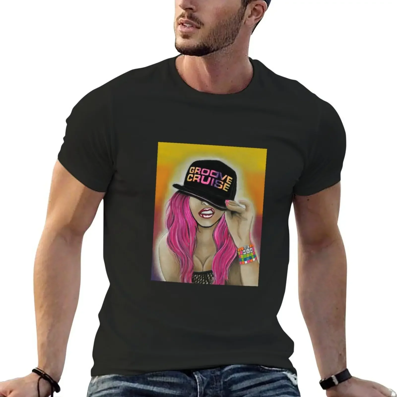 Groove Cruise Groove Girl T-Shirt rapper graphic tees baggy shirts quick-drying blacks big and tall t shirts for men