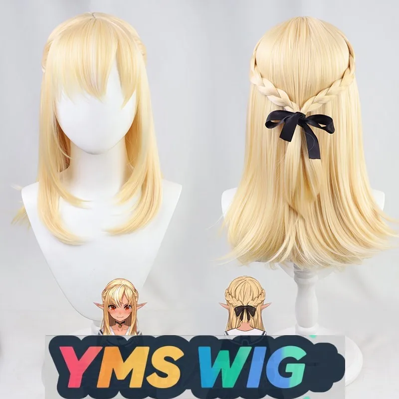 

【YMS WIG】vtuber Virtual Idol Shiranui Freya Cosplay Wig Black Ribbon