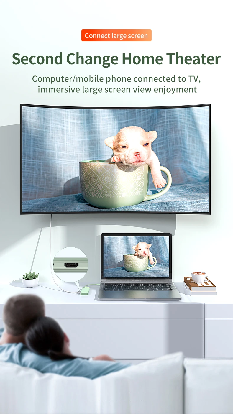 USB-C-Hub Typ-C zu 4K HDMI-kompatibel USB 3.0 Typ-C PD-Ladestation für MacBook Air M1 M2 iPad Samsung S20 Dex TV Maus-Hub – Detail 6