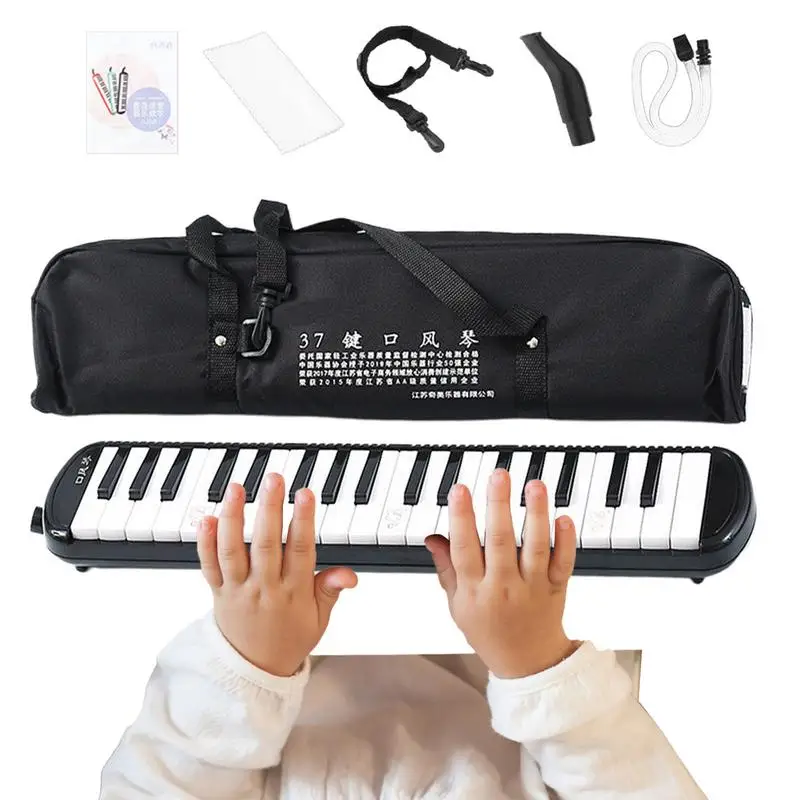 Melodica For Adults Wind Instrument With 2 Mouthpieces Harmonium Instrument Musical Instrument 32 Key Keyboard Blow Keyboard Air