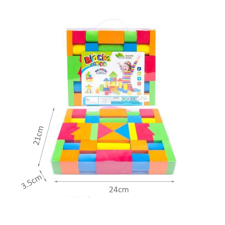 

38 Pcs/Set Enlightenment DIY Foam Soft Building Blocks Environmentally Friendly EVA Creativity Children's Educational Toys