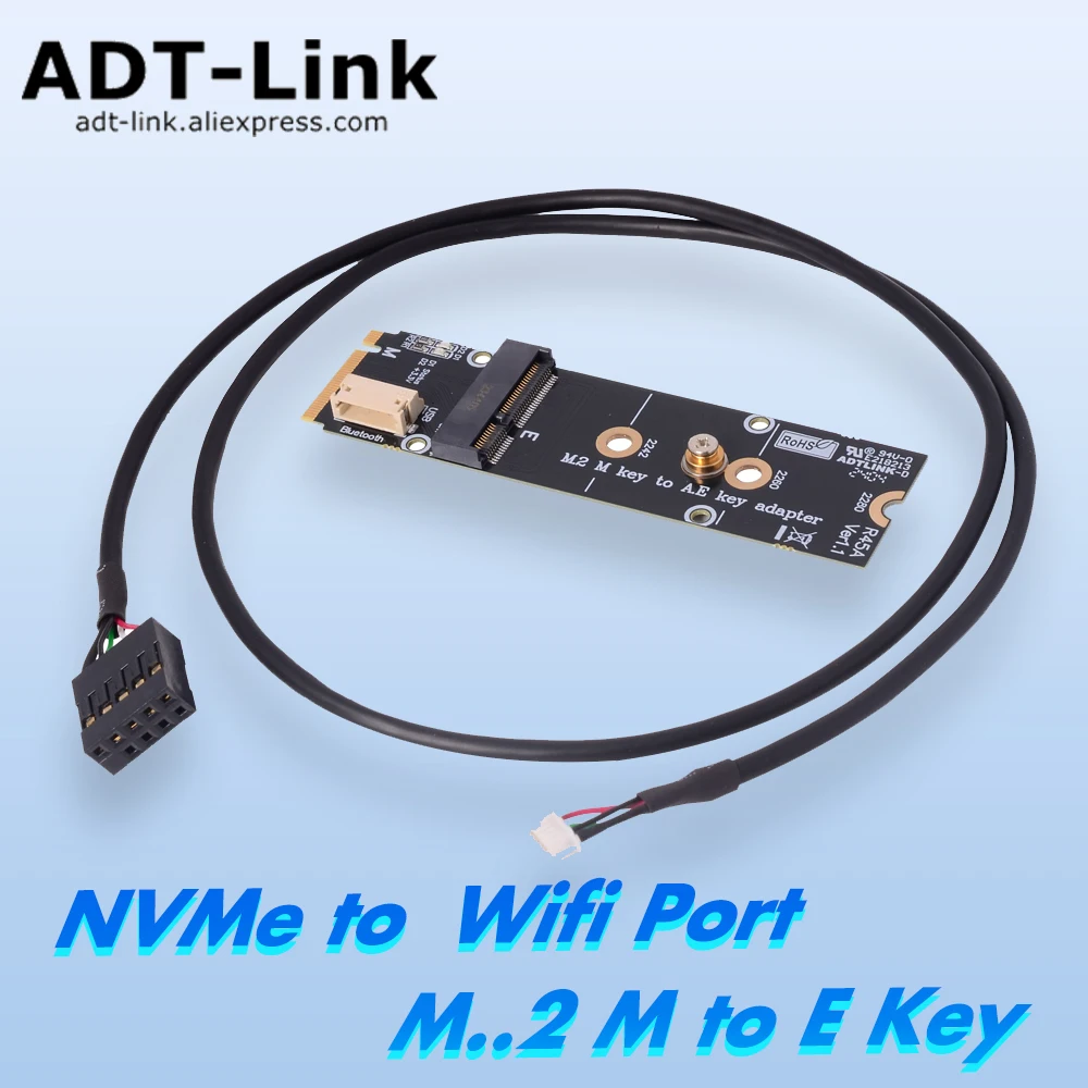 R45A M.2 M keyTo M.2 A/E Key Wireless Bluetooth WiFi NIC Network Card INTEL AX210 Adapter Card 2230 Solid State NVMe 2280 2260