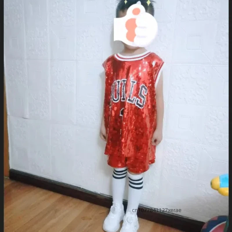 مجموعة أزياء رقص الجاز للأطفال، قمصان أفلام مشرقة للأولاد والبنات، زي تدريب المنافسة، أزياء الأداء