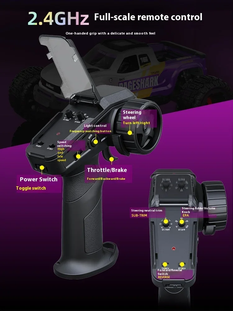 

LDRC 1:18 AE86 RC Drift Car with Gyro & LED Lights, 2.4Ghz Full Proportional Control Remote Control Car for Adults Kids Gift