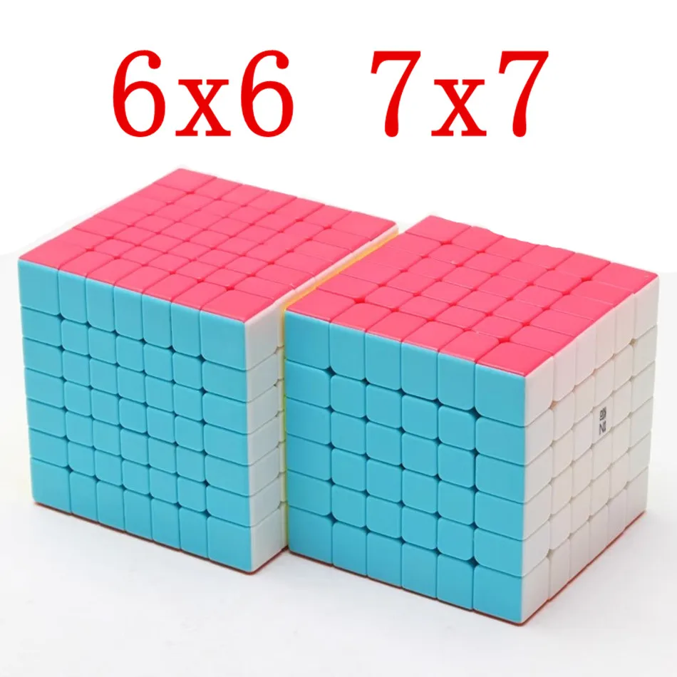 QiYi Magische Kubus 2x2 3x3 4x4 5x5 6x6 7x7 8x8 9x9 Magische Kubus Stickerloze Puzzel Professionele Cubo Magico Puzzel Speelgoed Kinderen Gift