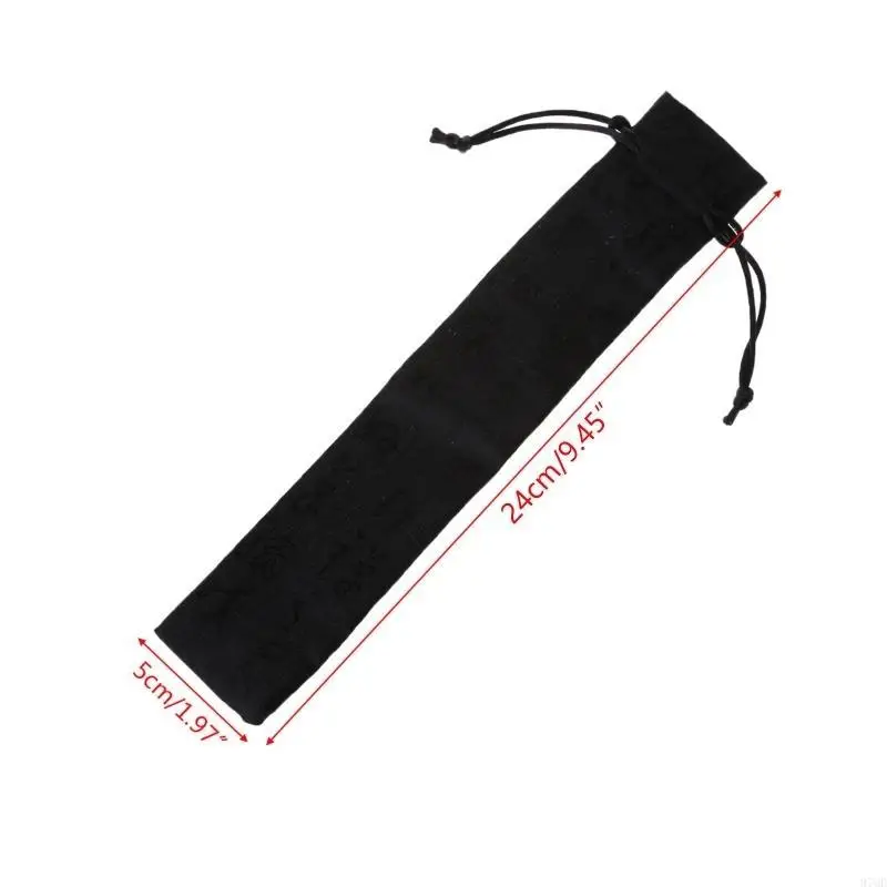 97QD Estilo caligrafía china Ventilador manos plegable Decorativo Bolsa soporte prueba polvo