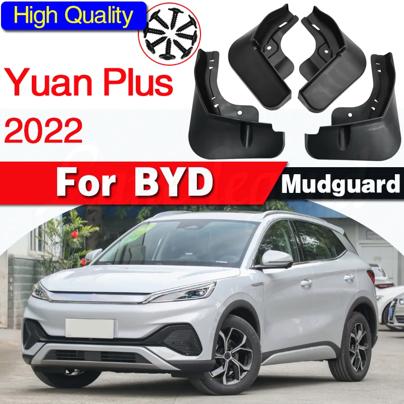 Car Mudguard For BYD YUAN EV PLUS 2022 ATTO 3 Front Rear Mudguards Splash Guards Fender Mudflaps 4Pcs Accessories