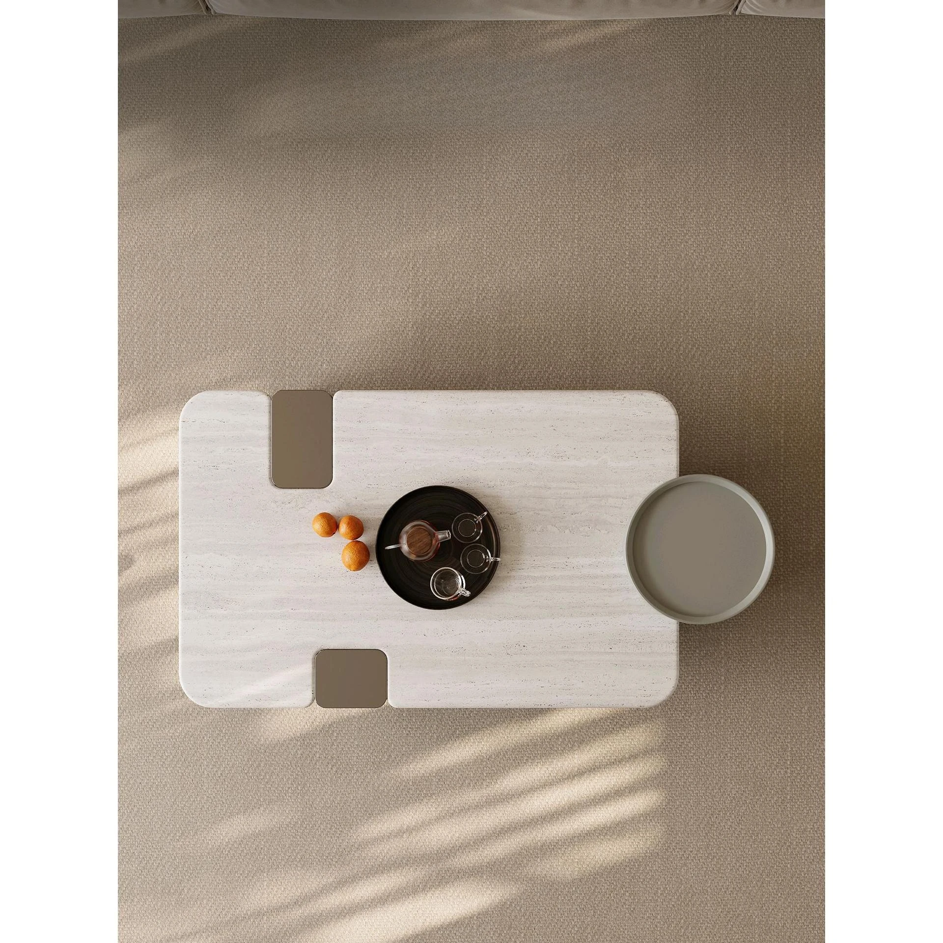 طاولة قهوة إيطالية بسيطة، غرفة معيشة بسيطة وحديثة، شقة صغيرة منزلية #3