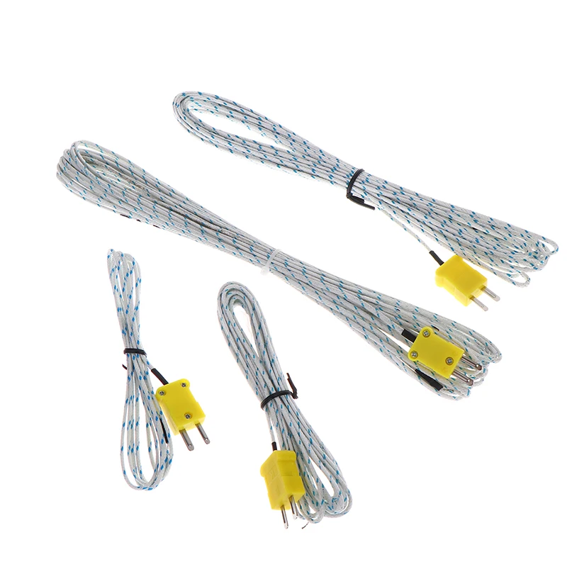 0.5M-10M K-Type Thermocouple Extension Wire – Compensating Cable for Temperature Meters & Multimeters,Multiple Lengths Available