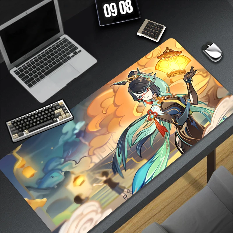 

Computer Gaming Accessories HD Mousepad Office PC Mouse Pad Keyboard Pad G-genshin Impact Xianyun Desk Decoracion Anime Desk Mat