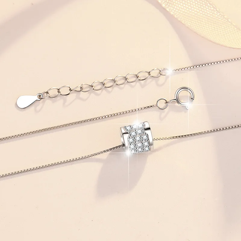 Fashionable and simple everything with Mosang stone small pretty waist pendant collarbone chain