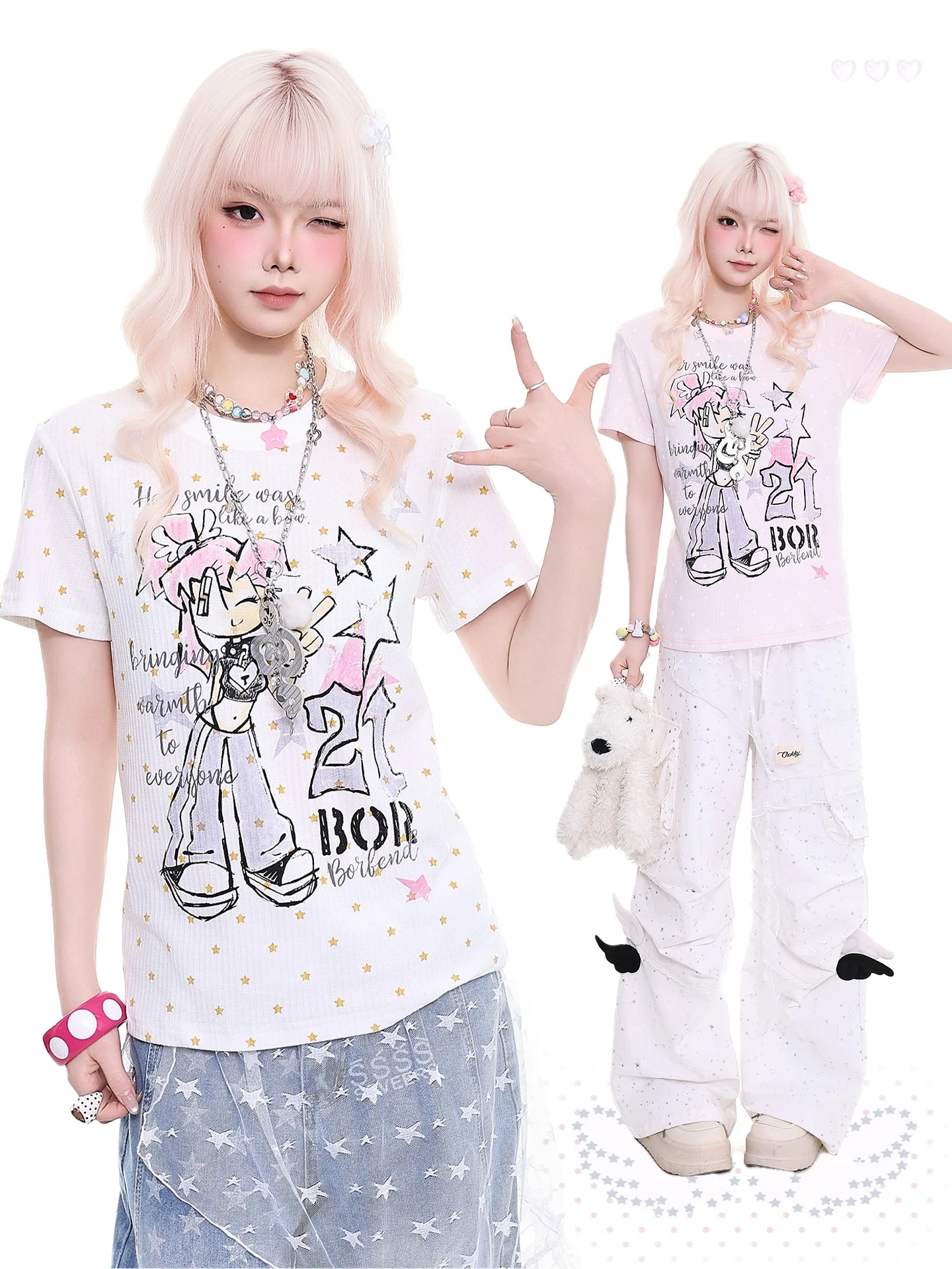 Camiseta de manga corta con estampado de mermelada de naranja YO Playful Childhood para mujer, novedad de verano, camiseta básica ajustada con cuello redondo, estilo dulce, Univ...