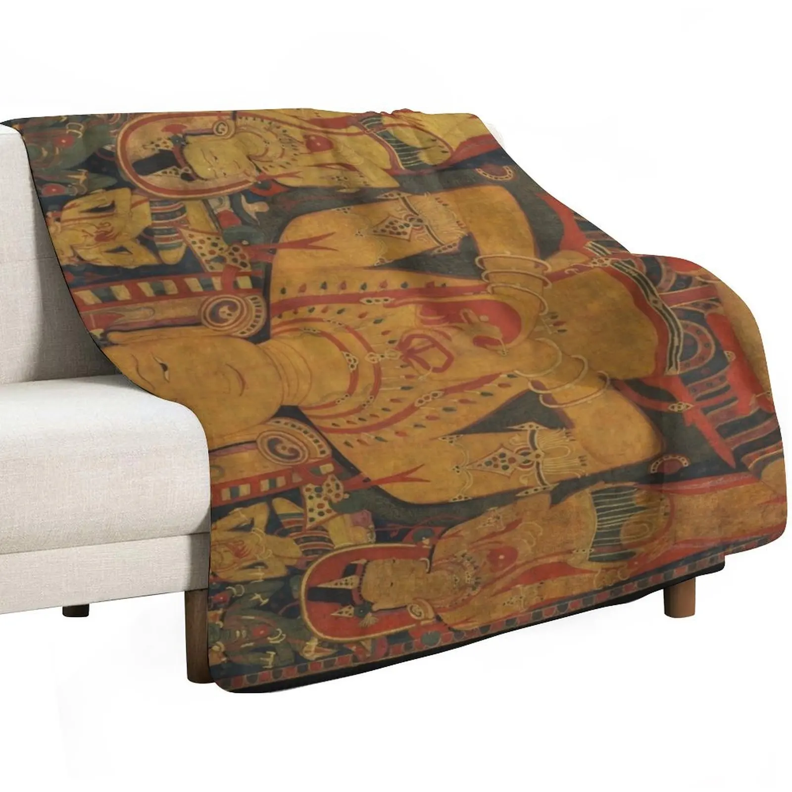 Tantric Buddha Throw Blanket Plush Fuzzy Cozy Blanket for Couch Sofa