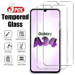 3Pcs HD Tempered Glass For Samsung Galaxy A34 A16 A15 A16 A24 A25 A35 A53 Screen Protector For Samsung A13 A14 A23 A32 A54 A73