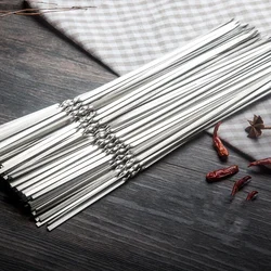Skewers for Barbecue Reusable Grill Stainless Steel Skewers Shish Kebab BBQ Camping Flat Forks Gadgets Kitchen Accessories Tools