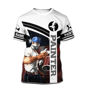 Personalisierte Männer mit kurzem Ärmel t -Shirt, rundes Kragen, locker, personalisiert, in Übergröße, neue Pintora -Mode, Sommer 12 Hauptverkaufsmaler -Kleidung - №6