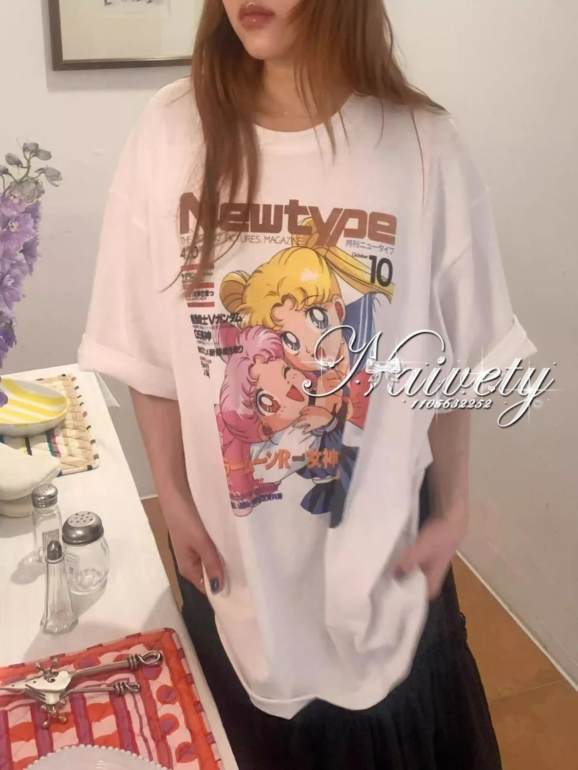 

2026 Sailor Moon Retro 90s Anime Graphic T Shirt Summer Cotton Men Women Tee Streetwear Casual Short Sleeve Couple Hip Hop Top