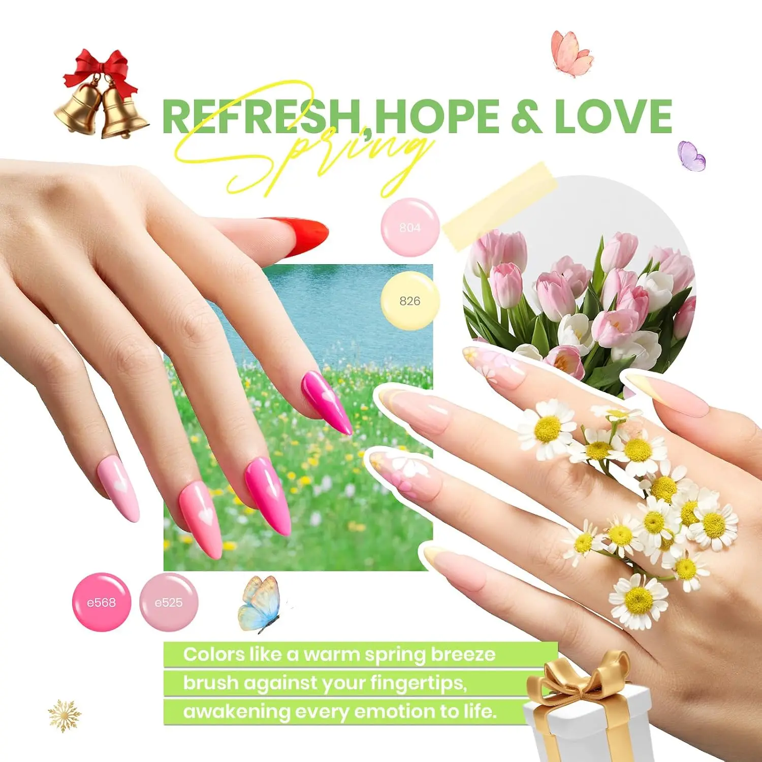 Beetles Vivid Seasons Gel Polish Set, 45 PCS, 36 Summer Jelly Colors Pink Yellow Green Purple