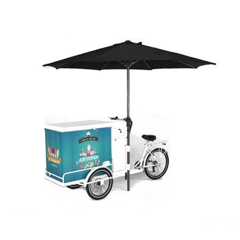 Hot Sale Customized Mobile Ice Cream Tricycle Freezer With Free Shipping By Sea