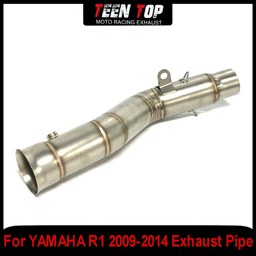 51mm Middle Link Pipe For YAMAHA R1 Exhaust Elbow Connection Pipe Stainless Steel R1 2009-2014 Motorcycle Escape Tube