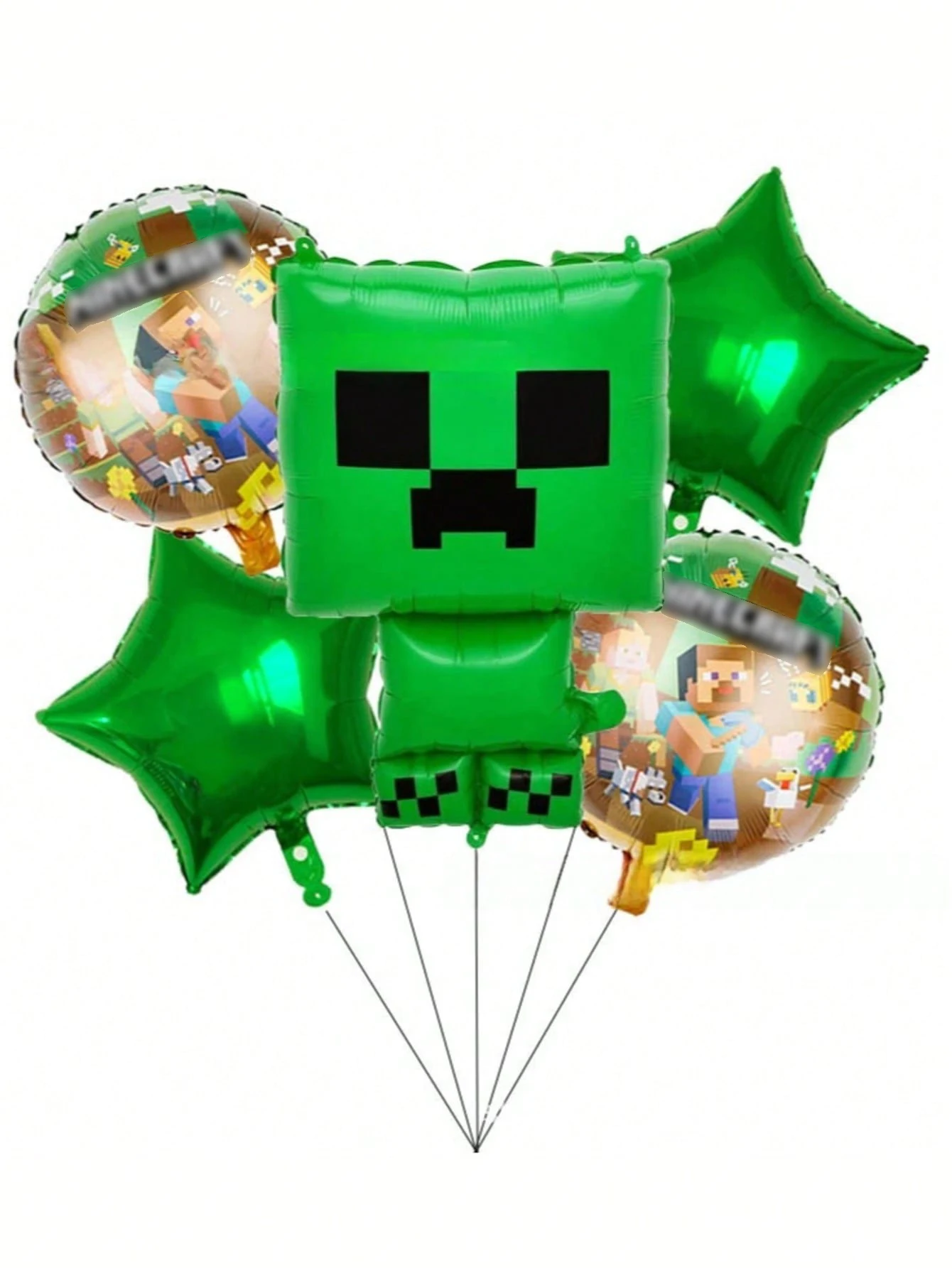 مجموعة زينة للحفلات مكونة من 5 قطع من My World Pixel، لافتات معلقة، بالونات، مناسبة لعيد الميلاد، والهالوين، وحفلات عيد الميلاد #6