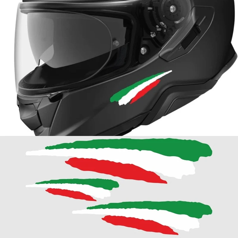 

3 шт., наклейка на мотоцикл с флагом Италии, водонепроницаемая для мотоциклетного шлема, боковая панель, автомобиль, велосипед, электрический скутер, украшение, виниловая наклейка