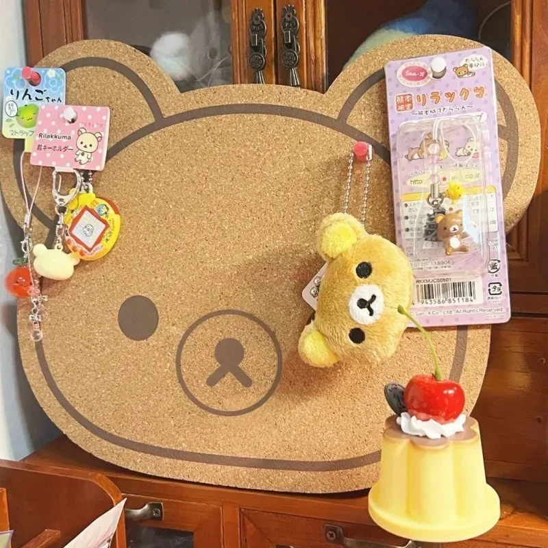 

4Pcs Rilakkuma Cartoon Bear Felt Board, Thickened Wall Message Board for Photo Display & Home Decoration