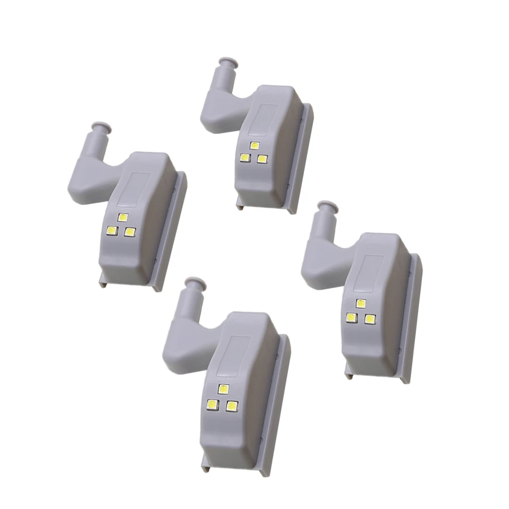 

4 Pcs LED Cabinet Lights Hinges White without ABS Durable Easy for Home Kitchen Office Hotel Closet Wardrobe Lighting